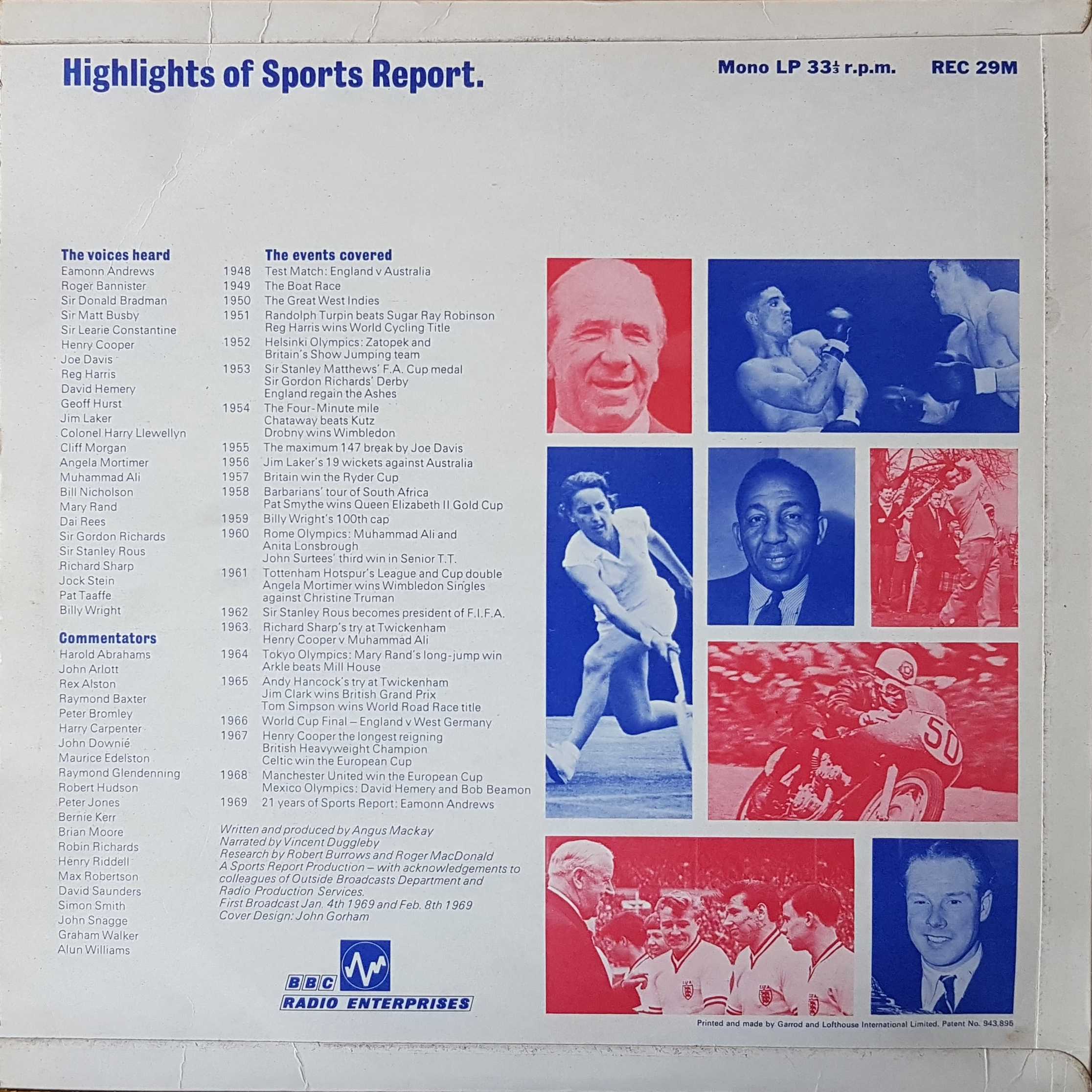 Picture of REC 29 Highlights from 21 years of BBC sports reports by artist Various from the BBC records and Tapes library